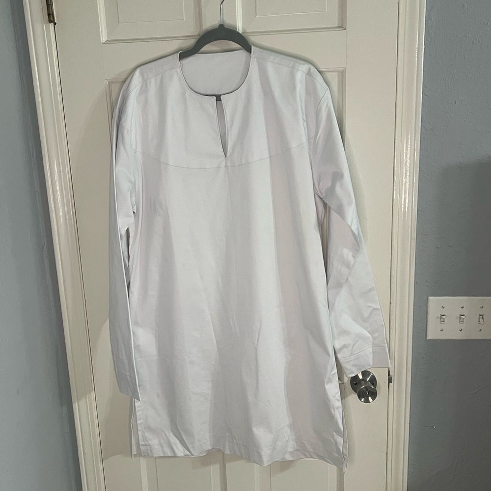 Hand made White Long Sleeve Dashiki Suit